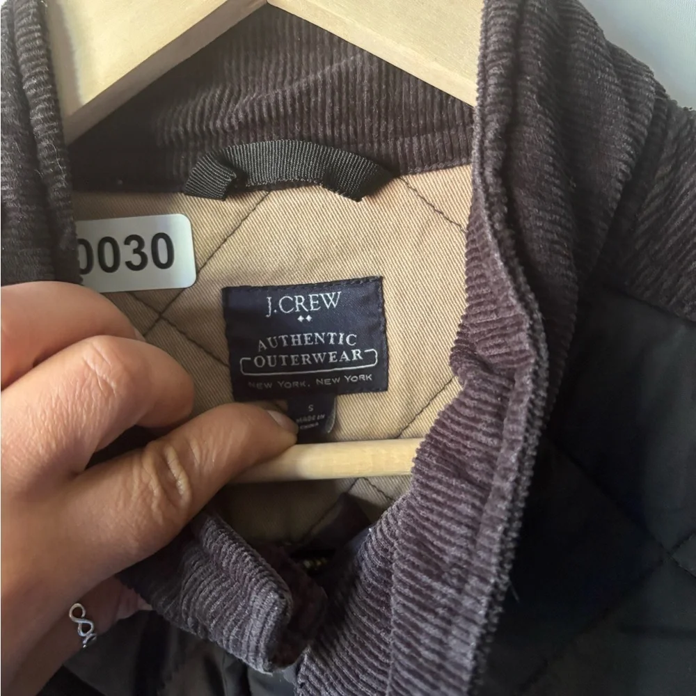 J. Crew Men's Dark Quilted Raincoat - Picture 3 of 4